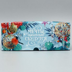 Коробка для капкейков двусторонняя «Мечты сбудутся в Новый год», 25*17*10 см