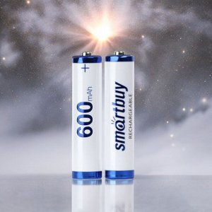 Аккумуляторная батарея 600 mAh (мизинчиковые аккумуляторы) NiMh Smartbuy ААА (LR03) /2BL  (SBBR-3A02BL600)