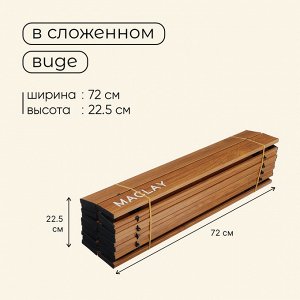 Стол для кемпинга Maclay, складной, 120х60х45 см