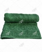 Зеленое махровое полотенце