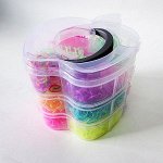 Набор резинок для плетения Яблоко трехъярусный Loom Bands 1800