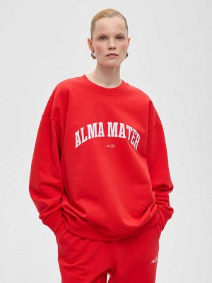 Свитшот свободного кроя Alma Mater 0143, красный