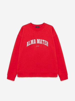 Свитшот свободного кроя Alma Mater 0143, красный