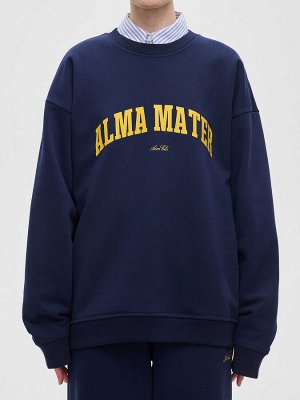 Свитшот свободного кроя Alma Mater 0143, темно-синий