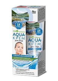 Aqua-крем д/лица "Народные рецепты" на терм.воде Камчатки 45мл Ультра-увлажнение д/сухой,чувств.кожи