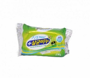 KR/ SANDOKKAEBI Мыло хозяйственное дезинфицирующее для стирки Laundry&Disinfection, 230гр. (зеленая уп-ка)