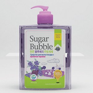 KR/ Sugar bubble Гель д/мытья посуды ароматизированный "Черника", 470мл