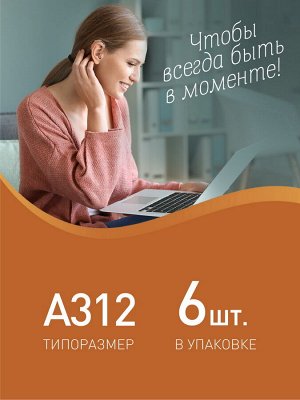 Батарейки для слуховых аппаратов A312 (упаковка 6 шт.)  (SBZA-A312-6B)