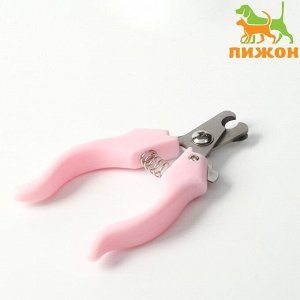 ВЫВОДИМ Когтерез боковой малый с фигурными ручками, отверстие 9 мм, розовый   6960833