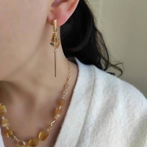 Серьги с цитринамии уценка