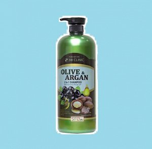 Шампунь для волос 3W Clinic Olive & Argan 2 in 1 Shampoo