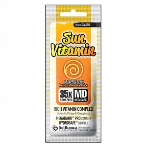 Крем-автозагар SUN VITAMIN 35х bronzers с маслом арганы, экстр.женьшеня и витам.компл., 15 мл