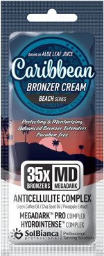 Крем-автозагар CARIBBEAN 35x bronzer с маслами зеленого кофе, семян чиа и кстрактом ананаса, 15 мл