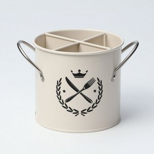 Подставка под столовые приборы Crown, h=13 см, белая