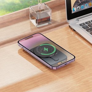 Внешний аккумулятор с беспроводной зарядкой Hoco Power Bank Magnetic Wireless Charging J117, PD20W, QC3.0, 5000 mAh