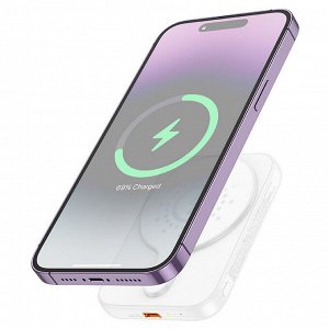 Внешний аккумулятор с беспроводной зарядкой Hoco Power Bank Magnetic Wireless Charging J117, PD20W, QC3.0, 5000 mAh