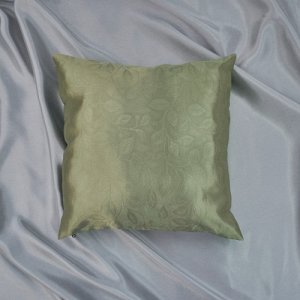 Чехол для подушки из блэкаута "Листья" 40*40 с клапаном 15см  зеленое яблоко