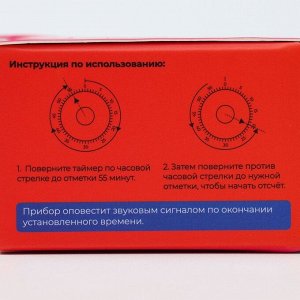 Таймер механический Доляна «Божья коровка», кухонный, 6x6x3,8 см