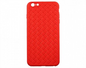 Чехол iPhone 6/6S Plus плетеный красный