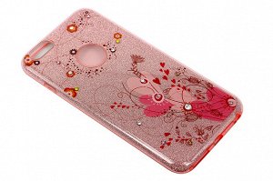 Чехол iPhone 6/6S Plus PGS Shine Love Heart розовый