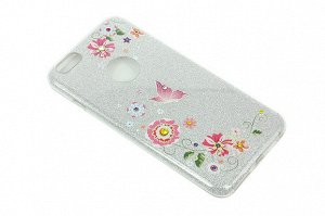 Чехол iPhone 6/6S Plus PGS Shine Color Flower серебро