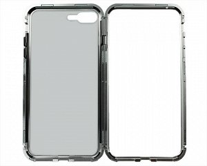 Чехол iPhone 7/8 Plus Magnetic flip серебрянный