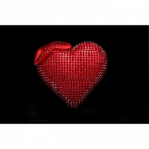 Сердце подвеска пластик 24*25,5*6см цв Красный