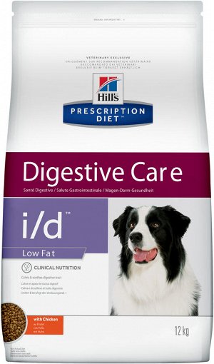 Hill's PD Canine i/d Low Fat д/соб при проблемном пищевар н/калор 12кг