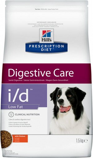 Hill's PD Canine i/d Low Fat д/соб при проблемном пищевар н/калор 6/1,5кг