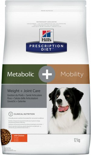Hill's PD Canine Meta+Mob д/соб Коррекция веса/Суставы 12кг (1/1)