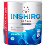 Бумага туалетная INSHIRO Ultra Soft 3-хсл. 4шт 25м с точечным тиснением 1/12 SF096