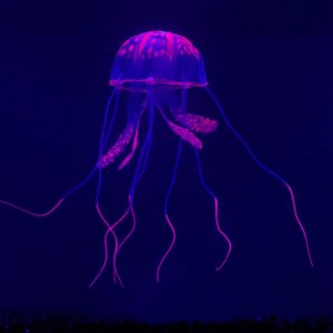 ВЫВОДИМ Декор для аквариума "Медуза" силиконовая, с неоновым эффектом, 5 х 5 х 15 см, фиолетовая   7108865