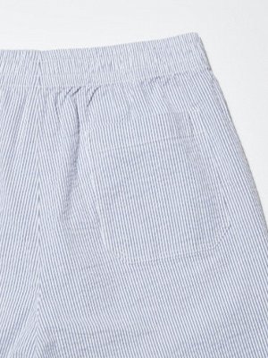 UNIQLO - легкие эластичные шорты в мелкую полоску - 69 NAVY