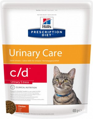 Hill's PD Feline c/d Multicare Urinary Stress д/кош Цистит/стресс Курица 400гр (1/6)