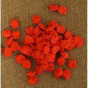 Роза 1,5 см фоамиран (90-100 шт в упаковке) красная