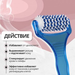 Массажёр с шипами «Рефлекс», цвет синий/белый