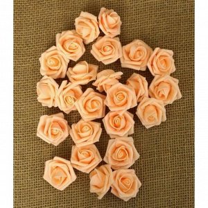 Роза 4,5 см фоамиран (40-50 шт в упаковке) нежно-розовая