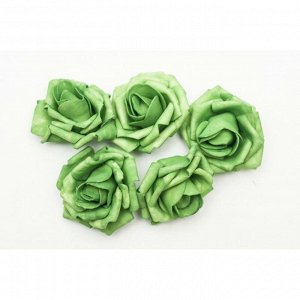 Роза 7 см фоамиран (20-25 шт в упаковке) зеленая