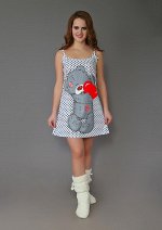 Сорочка Мини (принт Мишка Тэди с сердечком) арт 4-97