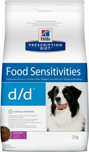 Hill's PD Canine d/d д/соб при дерматит/пищевой аллергии Утка 12кг