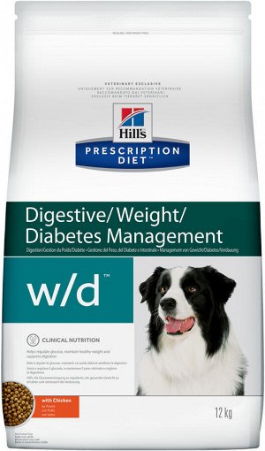 Hill's PD Canine w/d д/соб при диабете 12кг