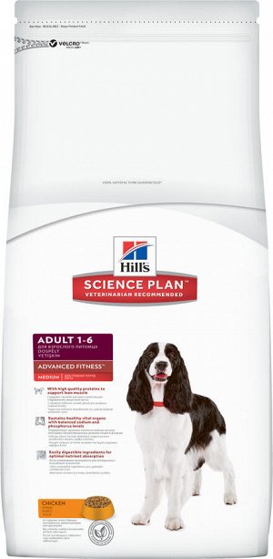 Hill's SP Canine Adult AFit Medium д/соб средних пород Курица 4/2,5кг