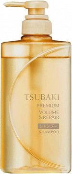 Shiseido Tsubaki Premium Repair Шампунь для поврежденных волос с маслом камелии, 490 мл