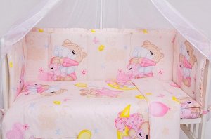 Борт в детскую кроватку Мишка с подушкой