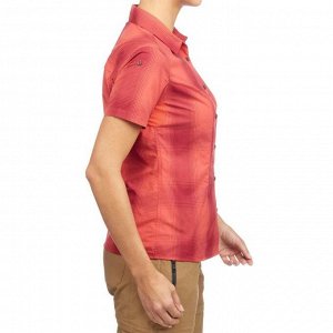 Рубашка с коротким рукавом для путешествий женская Travel 100 QUECHUA