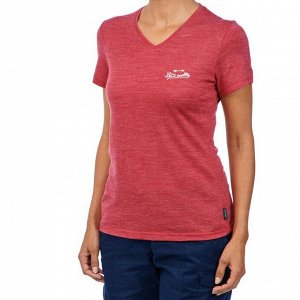 Женская футболка с коротким рукавом шерстяная TRAVEL 500 FORCLAZ