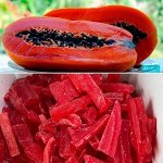 Папайя красная натуральная (палочками) на развес 500 гр. Тайланд