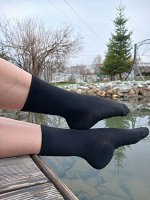 Носки женские в рубчик черные, размер 36-39