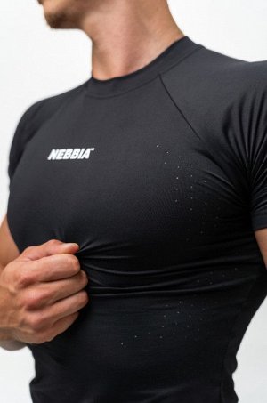 Мужская футболка NEBBIA Workout Compression PERFORMANCE (339) - Чёрный