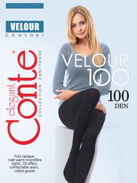 Velour 100 колготки (Conte) колготки из микрофибры плотностью 100 ден с велюровым эффектом р.5.6